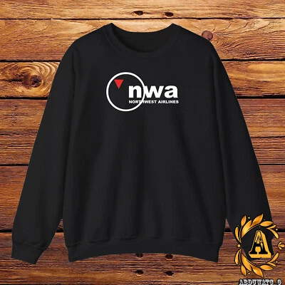 Sudaderas NWA Northwest Airlines LOGO negras/azul marino/blanco/gris deportivo Foto 1 de 4