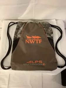 Alps Outdoorz NWTF Drawstring Bag Camo Brown Hunting Cinch Backpack Realtree - Picture 1 of 6