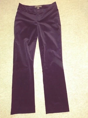 Ralph Lauren Black Cotton Slim Velvet Pants Size 6 - Image 1 of 4