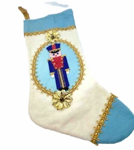 Extremely RARE Handmade Felt Soldier In Blur Stocking, Retro Wall Deco - Picture 1 of 17