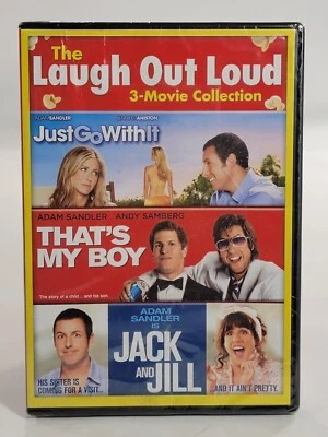 The Laugh Out Loud 3-DVD Set Just Go With It, That's My Boy, Jack & Jill Sandler - Image 1 of 2