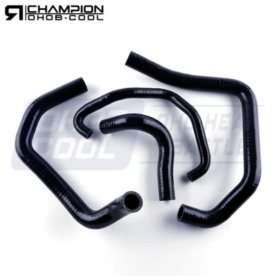 For 2005 2006 Kawasaki Ninja ZX6R ZX-6R ZX636C Black Silicone Radiator Hose Kit - Image 1 of 4