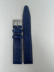 Tag Heuer Blue Shark Skin Leather Strap 17mm - Imagen 1 de 6