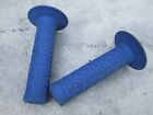 Old School Ame High Flange Bicycle Grips For Bmx Bike Blue