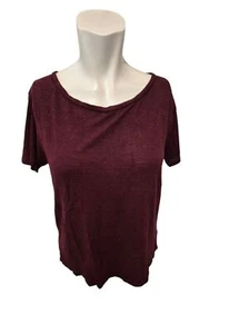 Rag and bone Slub Linen Tee Linen Tshirt Boat Neck Burgundy Sz S - Bild 1 von 4