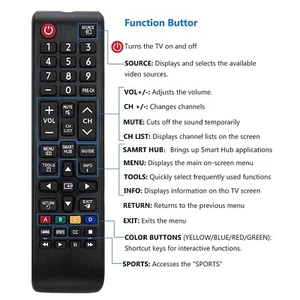 Mando a distancia BN59-01199F apto para televisores inteligentes Samsung UN40J5200AF UN32J525DAFXZA - Imagen 1 de 7