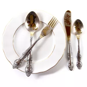 4-pc Stainless Steel Children's Flatware Set (Spoons,Fork,Knife) - Picture 1 of 2