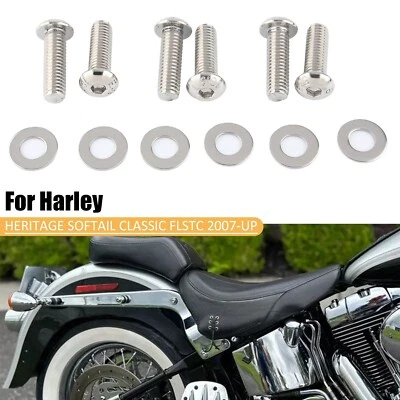 Kit de pernos cromados para guardabarros trasero FLSTC para Harley Heritage Softail 2017+ Foto 1 de 4