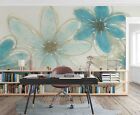 3D Watercolor Green Floral Wallpaper Wall Murals Removable Wallpaper 42