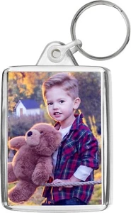 Schlüsselanhänger personalisiert individuell bedruckt Fotogeschenk 50 x 35 mm | mittelgroß - Bild 1 von 1