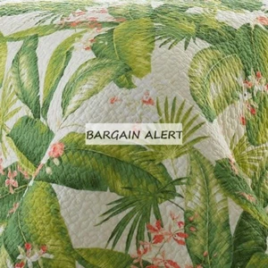 Tommy Bahama Aregada 3pc FULL/QUEEN Quilt Palm Trees Tropical Beach Ocean Floral - Picture 1 of 3