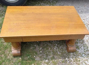 Quartersawn Oak Pedestal Empire Coffee Table (CT361) - Picture 1 of 4