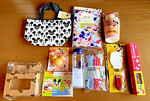 NEW Daiso Disney Mickey Mouse Bento box Set, Rice Paddle Tote Lunch Bag etc..