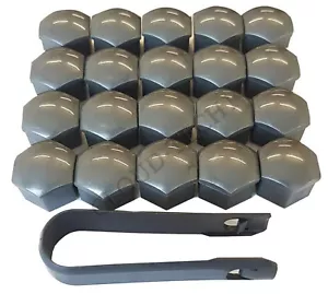 20x For Vauxhall ASTRA MOKKA ZAFIRA GLOSS GREY WHEEL BOLT NUT COVERS Inc REMOVAL - Picture 1 of 1