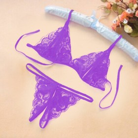 Womens Sexy Lingerie Corset Bra Set Ladies Thong G-String Underwear Nightwear