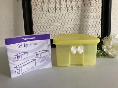 325⚜️ Tupperware Boîte de Conservation Alimentaire Fridgesmart Jaune Boîte Frigo - Immagine 1 di 4