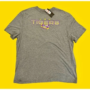 LSU Tigers Mens T-Shirt 2XL Captivating Gray Tee NCAA College SEC Football - Picture 1 of 5