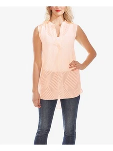 VINCE CAMUTO Womens Sheer Sleeveless Mandarin Collar Blouse - Picture 1 of 8