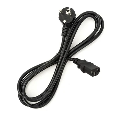 2M EU Power Lead 2 Pin IEC Kettle C13 2 Metre Mains Cable PC Monitor TV Console - Image 1 of 3
