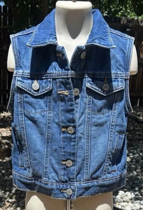 Old Navy Medium Size 8 Denim Vest - Picture 1 of 4