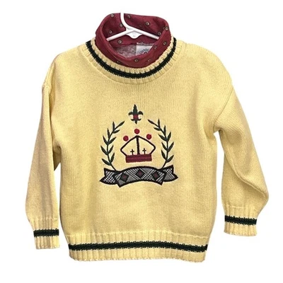 Conjunto de suéter corona Kitestrings 3T vintage y cuello alto a juego EE. UU. Preppy 3T Foto 1 de 4