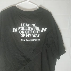 Us Army Black Tshirt 3xl Gen. Patton Saying " Led Me, Follow Me, Or Get Out... - Picture 1 of 7