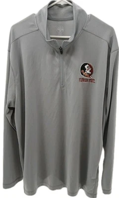 Florida State Seminoles Shirt Mens 2XL Gray 1/4 Zip Lightweight Rivalry Threads  - Image 1 of 4
