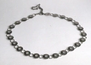 Gürtel Bauchkette 60er Jahre silberfarben 92 cm - Bild 1 von 3