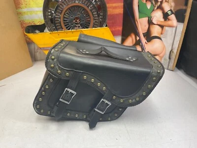 🔥Harley Honda Yamaha Right Single Slant Studded Saddlebag🔥 - Image 1 of 4