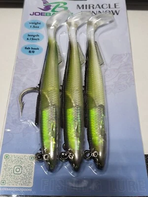 3 Joe Baggs Sand Eels 6.15" 1.5 oz. GREEN EEL COLOR DISC.FOR 2+ Packs - Image 1 of 3