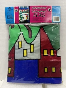 "Bandera vintage de vidrieras para exteriores hogar o jardín hecha a mano 28"" x 40""" - Imagen 1 de 3