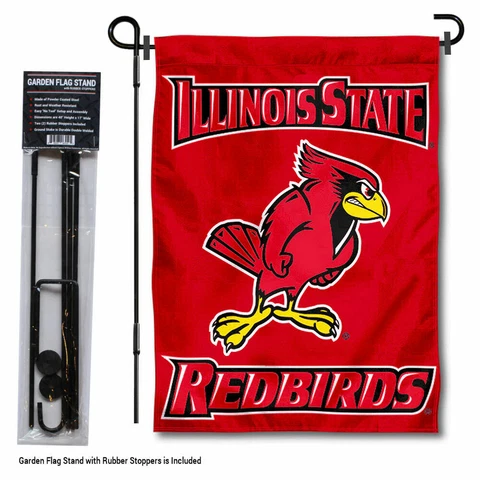Illinois State University Redbirds Garden Flag and Stand Pole Kit Cover