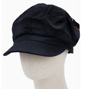 Newsboy Cap Black; One Size Fits Most; Grandpa Hat ; Golf Hat; Baker Boy Hat