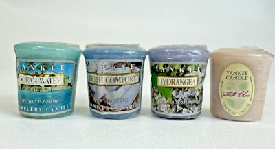 Yankee Candle Set of 4 Sample Candles Various Scents NOS - Image 1 of 4