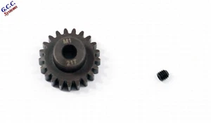 M1 21t 21 Zähne harteloxiertes Motorritzel Zahnrad mit Madenschraube 5mm Welle - Bild 1 von 1