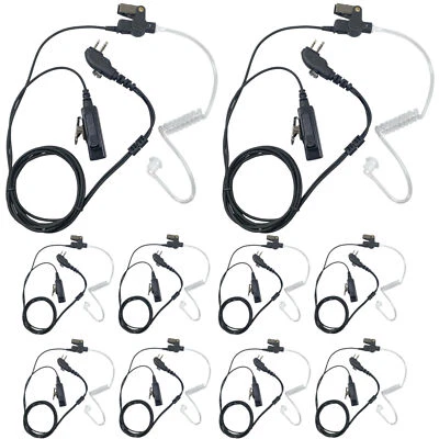 10-Pack PTT Earpiece Headset for HYTERA Radio TC2100 TC500 TC600 TC610 TC620 - Image 1 of 4