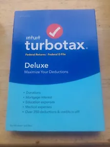 TURBOTAX 2016 Deluxe Federal (NO State) CD Software - Excellent Condition - Picture 1 of 3