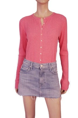 DOSA Long Sleeve Pink Cotton Thermal Button Front Top Sz 4 Large - Image 1 of 4