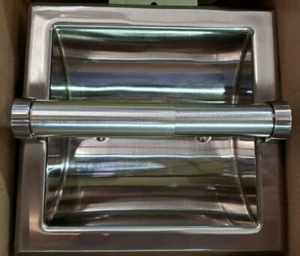 Einbau Toilettenpapier Halter - gebürstet Satin Nickel Oberfläche - Bild 1 von 4