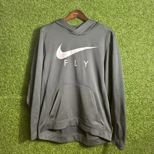 Sudadera con Capucha Nike Para Hombre Grande Gráfico Gris Pullover Dri Fit - Imagen 1 de 6