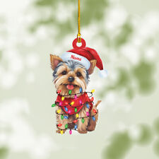 Yorkshire Terrier Christmas Light Ornament, Yorkshire Terrier dog Car Ornament