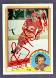 *LANNY MCDONALD*  1984-85 Topps #26 Red Ink Hand-Signed Auto   CALGARY FLAMES - Picture 1 of 1