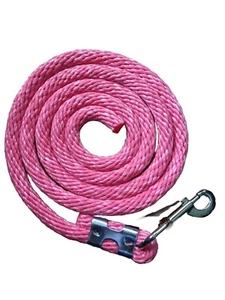 PONY Nylon Lead Rope 70 inches with steel Swivel Snap - two tone pink - Picture 1 of 2