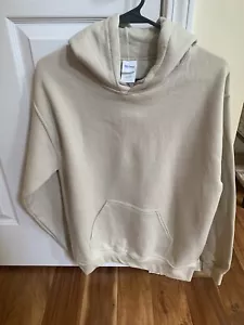 Tan - Gildan Heavy Blend Hooded Sweatshirt 18500 Medium Sweatshirt Hoodie - Picture 1 of 2