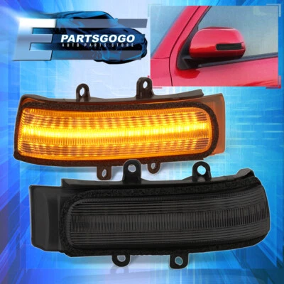 For 10-13 4Runner 09-12 RAV4 Sequential LED Smoke Side Mirror Turn Signal Lights - Image 1 of 4