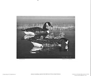 1976 Federal Duck Stamp RW43 Canada Geese Etching Print by Alerson McGee - Picture 1 of 2