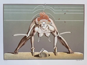 HERIBERTO COGOLLO COLUMBIEN SURREALISTISCHE KOMPOSITION AKT LITHOGRAPHIE 53/100 - Picture 1 of 9