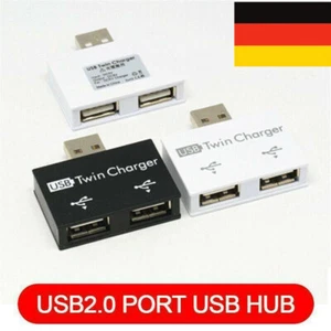 Wtyczka USB 2.0 / podwójna ładowarka Podwójna 2 porty USB Splitter Hub Adapter-Konwerter DE - Zdjęcie 1 z 13