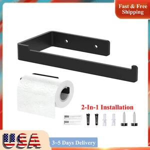 Self-Adhesive Toliet Paper Holder Roll Rack Under Cabinet Steel Wall Mount Metal - Picture 1 of 9