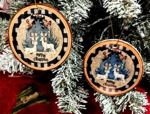 FROHE WEIHNACHTEN Keramik & Metall Ornament Deko für Ihren Baum - perfektes Geschenk - Bild 1 von 5